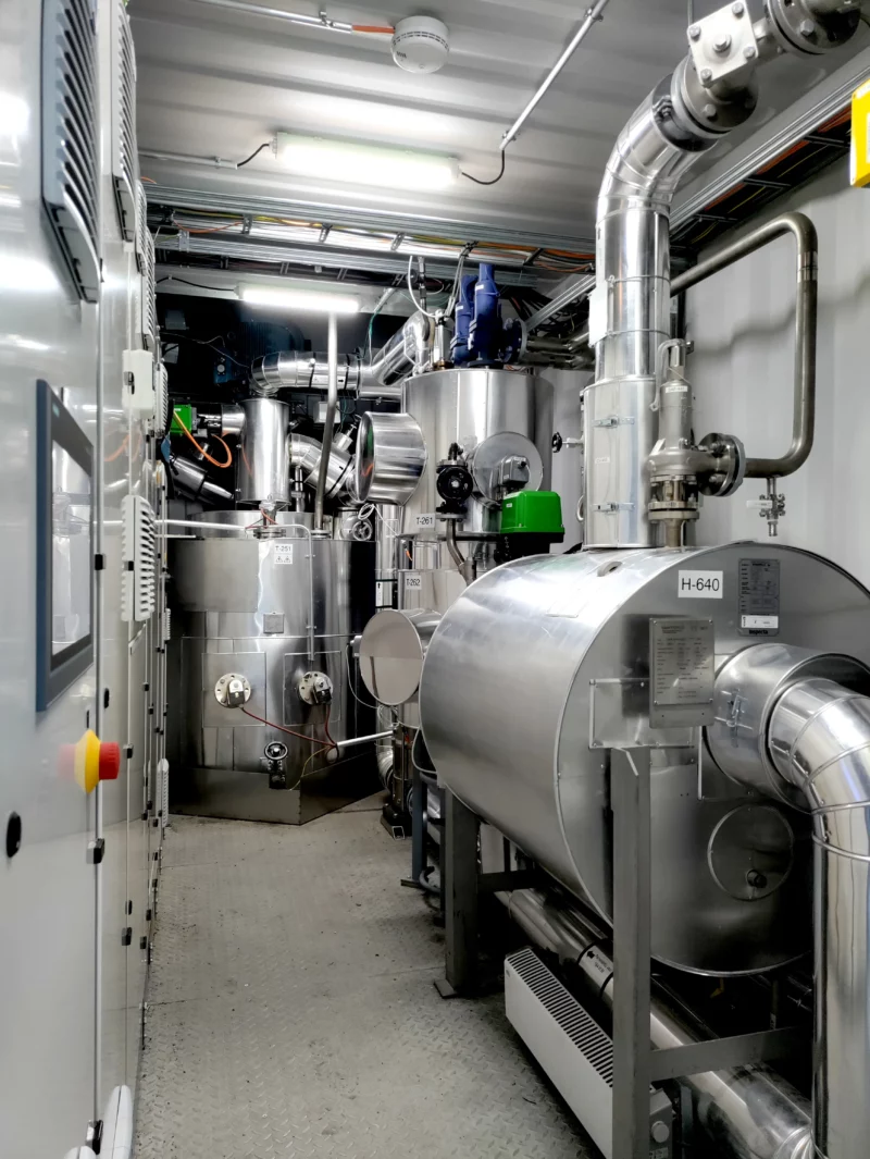 Elstor energy storage container from inside